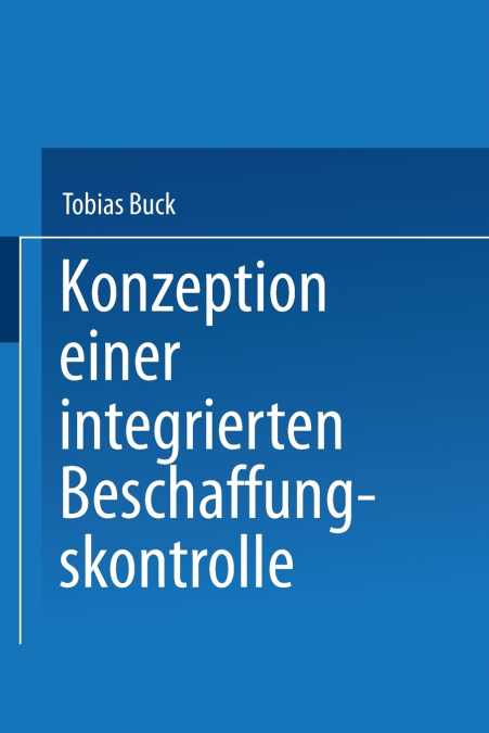 Konzeption einer integrierten Beschaffungskontrolle