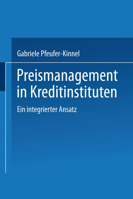 Preismanagement in Kreditinstituten