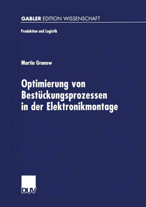 Optimierung von Bestückungsprozessen in der Elektronikmontage