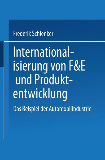 Internationalisierung Von F&e Und Produktentwicklung