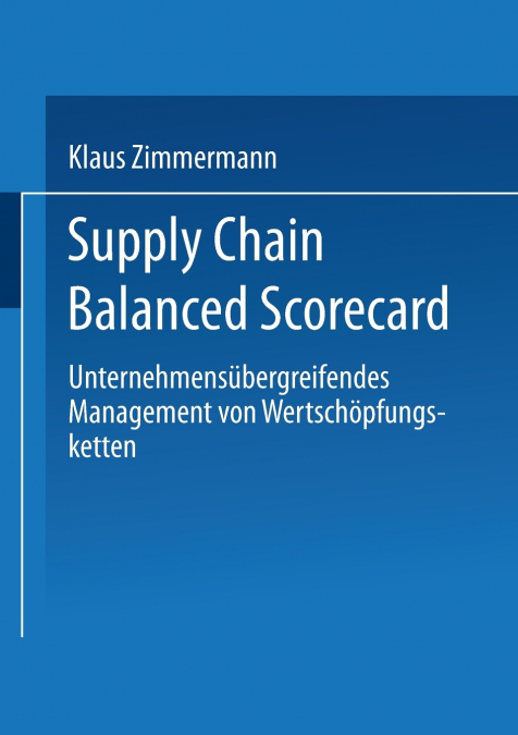 Supply Chain Balanced Scorecard