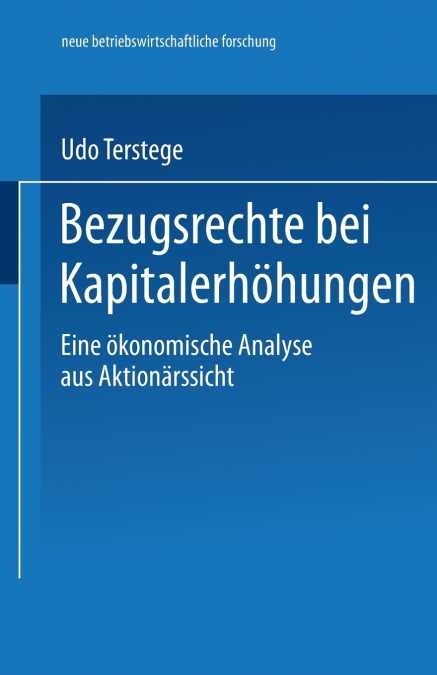 Bezugsrechte bei Kapitalerhöhungen