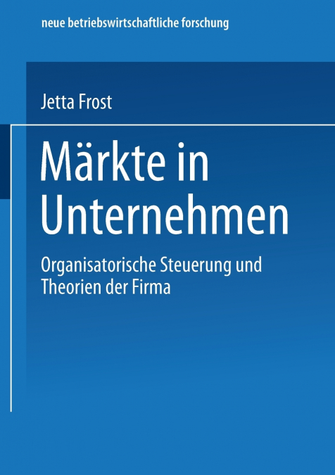 Märkte in Unternehmen