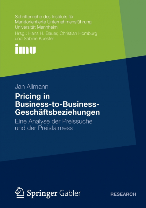 Pricing in Business‐to‐Business‐Geschäftsbeziehungen