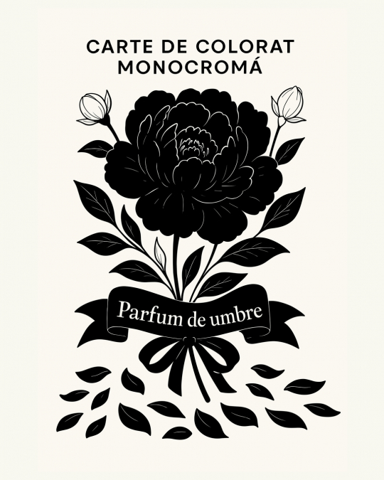 Carte de colorat monocromă - Parfum de umbre