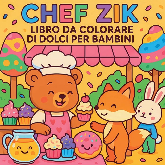 Chef Zik - Libro da colorare di dolcetti per bambini
