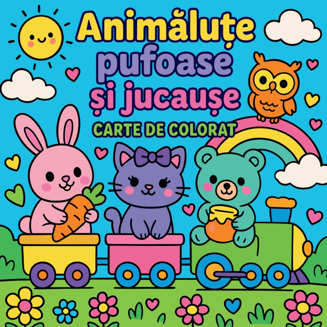 Animăluțe pufoase și jucăușe - Carte de colorat