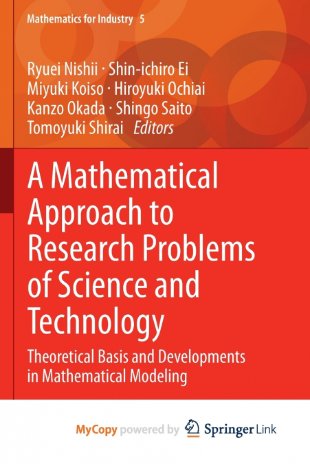 A Mathematical Approach to Research Problems of Science and Technology