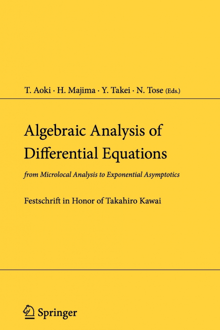 Algebraic Analysis of Differential Equations