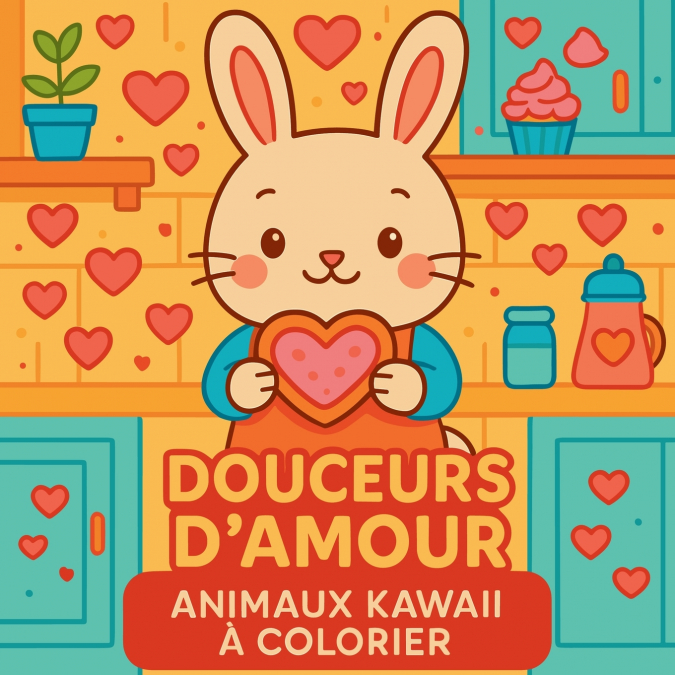Douceurs d’amour - Animaux kawaii à colorier