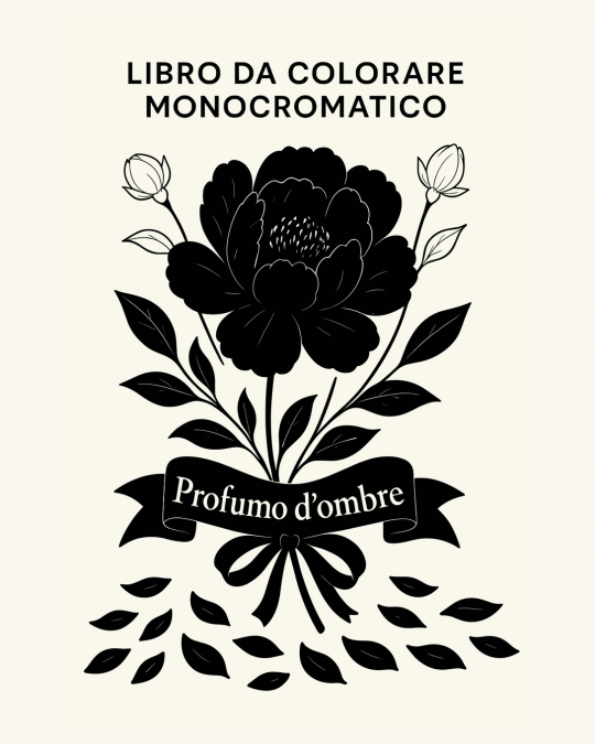 Libro da colorare monocromatico - Profumo d’ombre