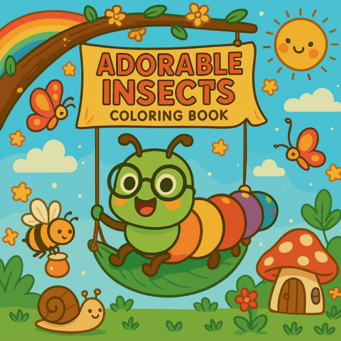 Adorable Insects - Coloring Book for Kids