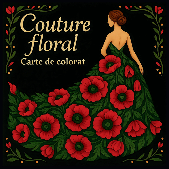 Couture floral Carte de Colorat