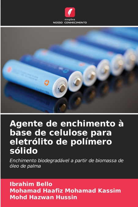 Agente de enchimento à base de celulose para eletrólito de polímero sólido