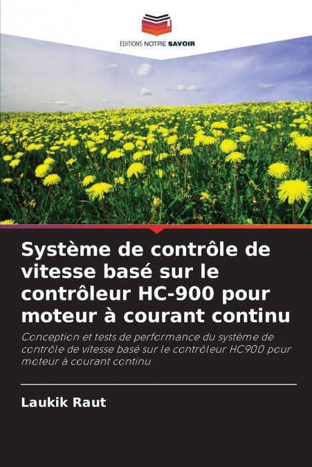 Système de contrôle de vitesse basé sur le contrôleur HC-900 pour moteur à courant continu