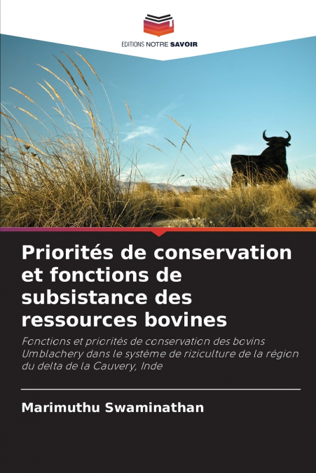 Priorités de conservation et fonctions de subsistance des ressources bovines
