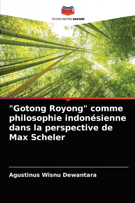 'Gotong Royong' comme philosophie indonésienne dans la perspective de Max Scheler