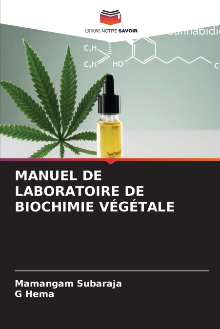 MANUEL DE LABORATOIRE DE BIOCHIMIE VÉGÉTALE