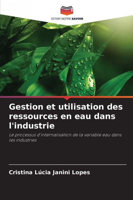 Gestion et utilisation des ressources en eau dans l’industrie