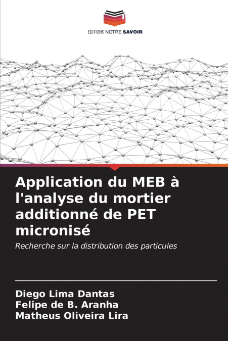 Application du MEB à l’analyse du mortier additionné de PET micronisé