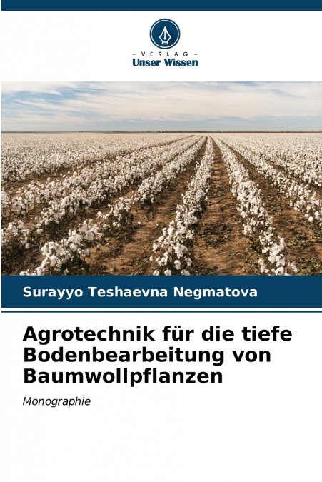 Agrotechnik für die tiefe Bodenbearbeitung von Baumwollpflanzen