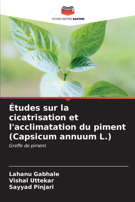 Études sur la cicatrisation et l’acclimatation du piment (Capsicum annuum L.)