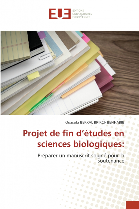 Projet de fin d’études en sciences biologiques