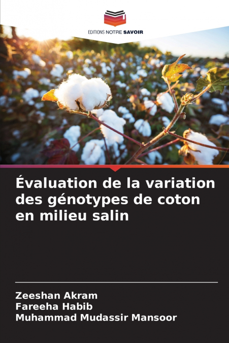 Évaluation de la variation des génotypes de coton en milieu salin
