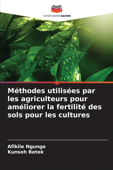 Méthodes utilisées par les agriculteurs pour améliorer la fertilité des sols pour les cultures