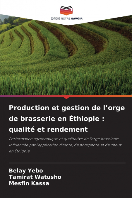 Production et gestion de l’orge de brasserie en Éthiopie