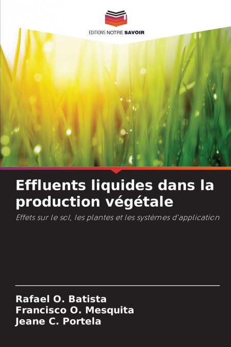 Effluents liquides dans la production végétale