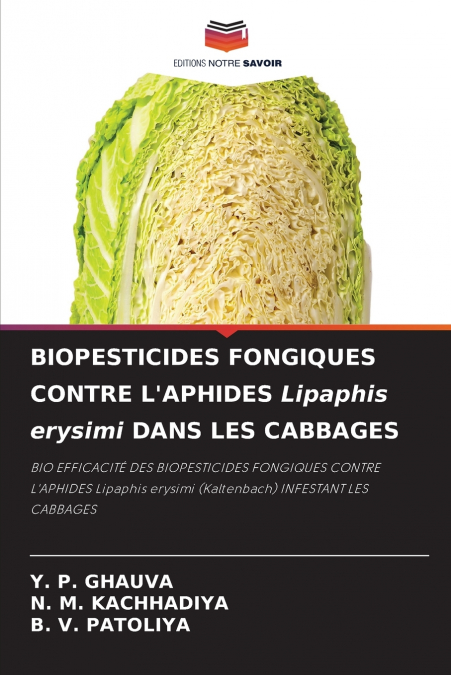 BIOPESTICIDES FONGIQUES CONTRE L’APHIDES Lipaphis erysimi DANS LES CABBAGES