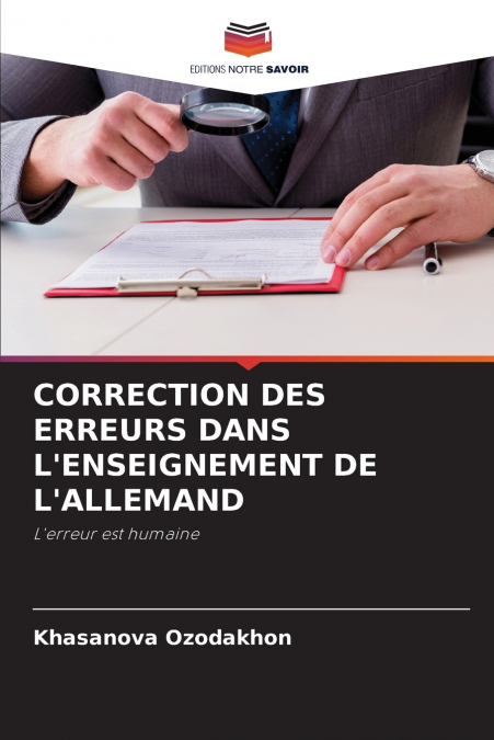 CORRECTION DES ERREURS DANS L’ENSEIGNEMENT DE L’ALLEMAND