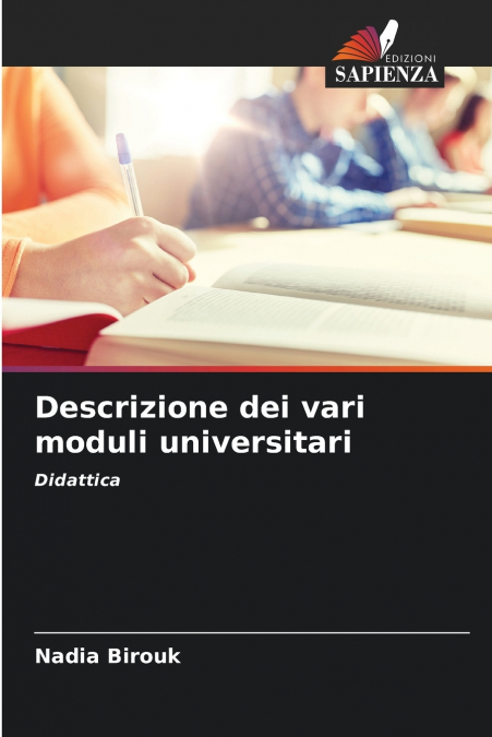 Descrizione dei vari moduli universitari