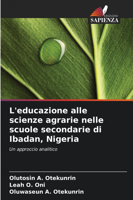 L’educazione alle scienze agrarie nelle scuole secondarie di Ibadan, Nigeria