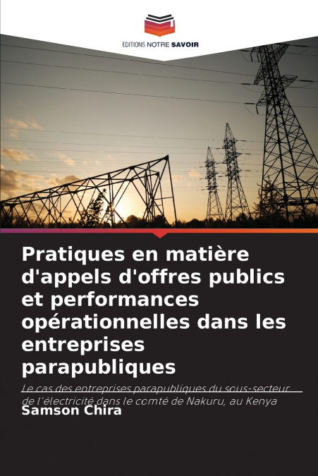 Pratiques en matière d’appels d’offres publics et performances opérationnelles dans les entreprises parapubliques