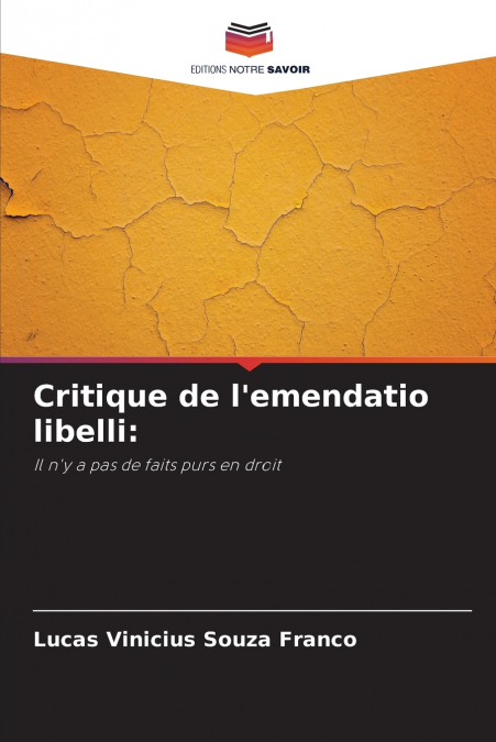 Critique de l’emendatio libelli