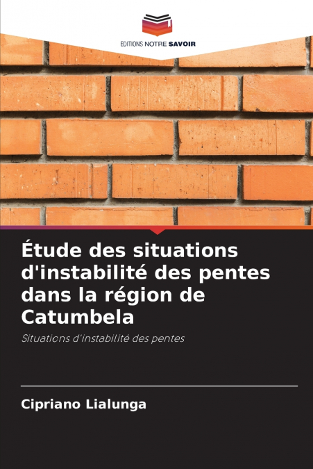 Étude des situations d’instabilité des pentes dans la région de Catumbela