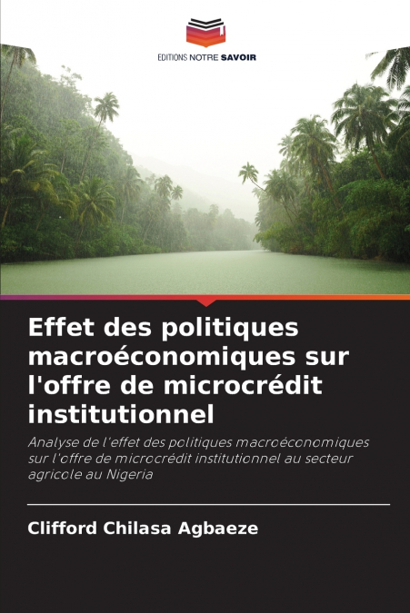 Effet des politiques macroéconomiques sur l’offre de microcrédit institutionnel