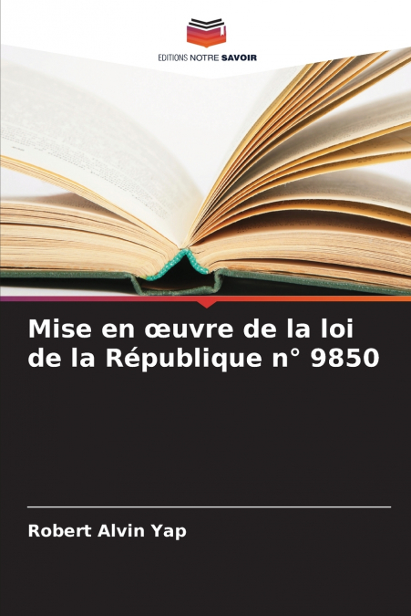 Mise en œuvre de la loi de la République n° 9850