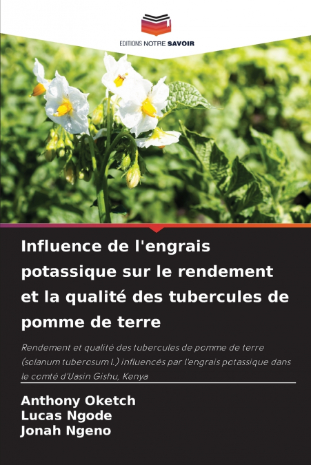 Influence de l’engrais potassique sur le rendement et la qualité des tubercules de pomme de terre
