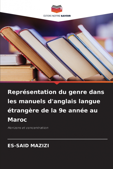 Représentation du genre dans les manuels d’anglais langue étrangère de la 9e année au Maroc
