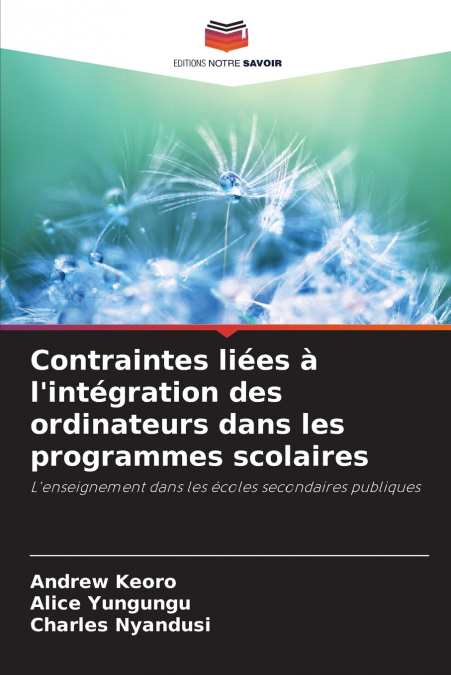 Contraintes liées à l’intégration des ordinateurs dans les programmes scolaires