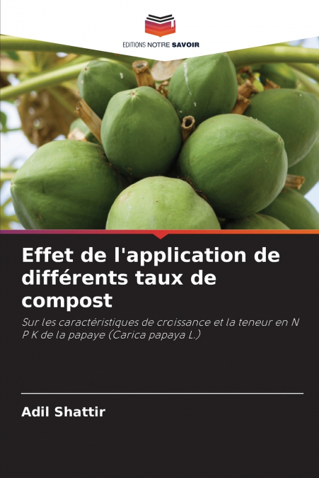 Effet de l’application de différents taux de compost