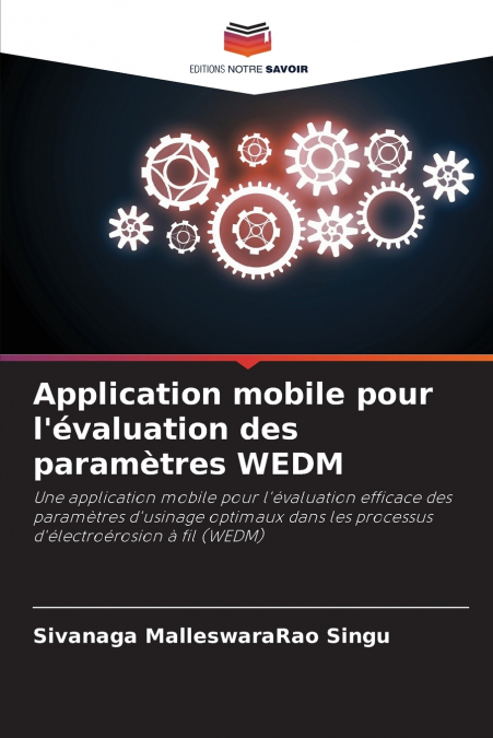Application mobile pour l’évaluation des paramètres WEDM