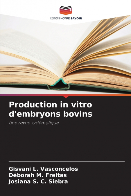 Production in vitro d’embryons bovins