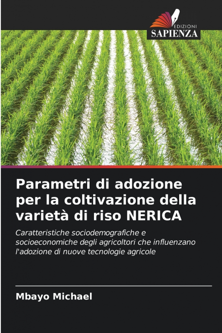 Parametri di adozione per la coltivazione della varietà di riso NERICA
