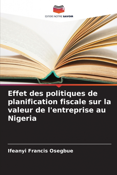 Effet des politiques de planification fiscale sur la valeur de l’entreprise au Nigeria