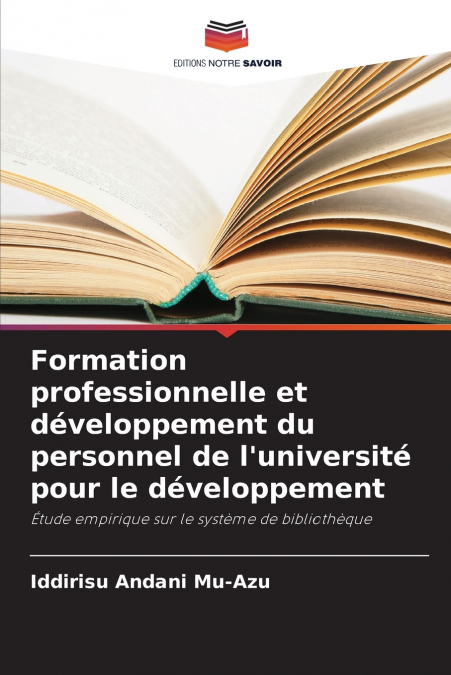 Formation professionnelle et développement du personnel de l’université pour le développement
