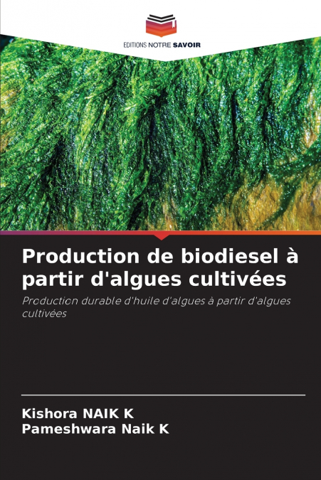 Production de biodiesel à partir d’algues cultivées